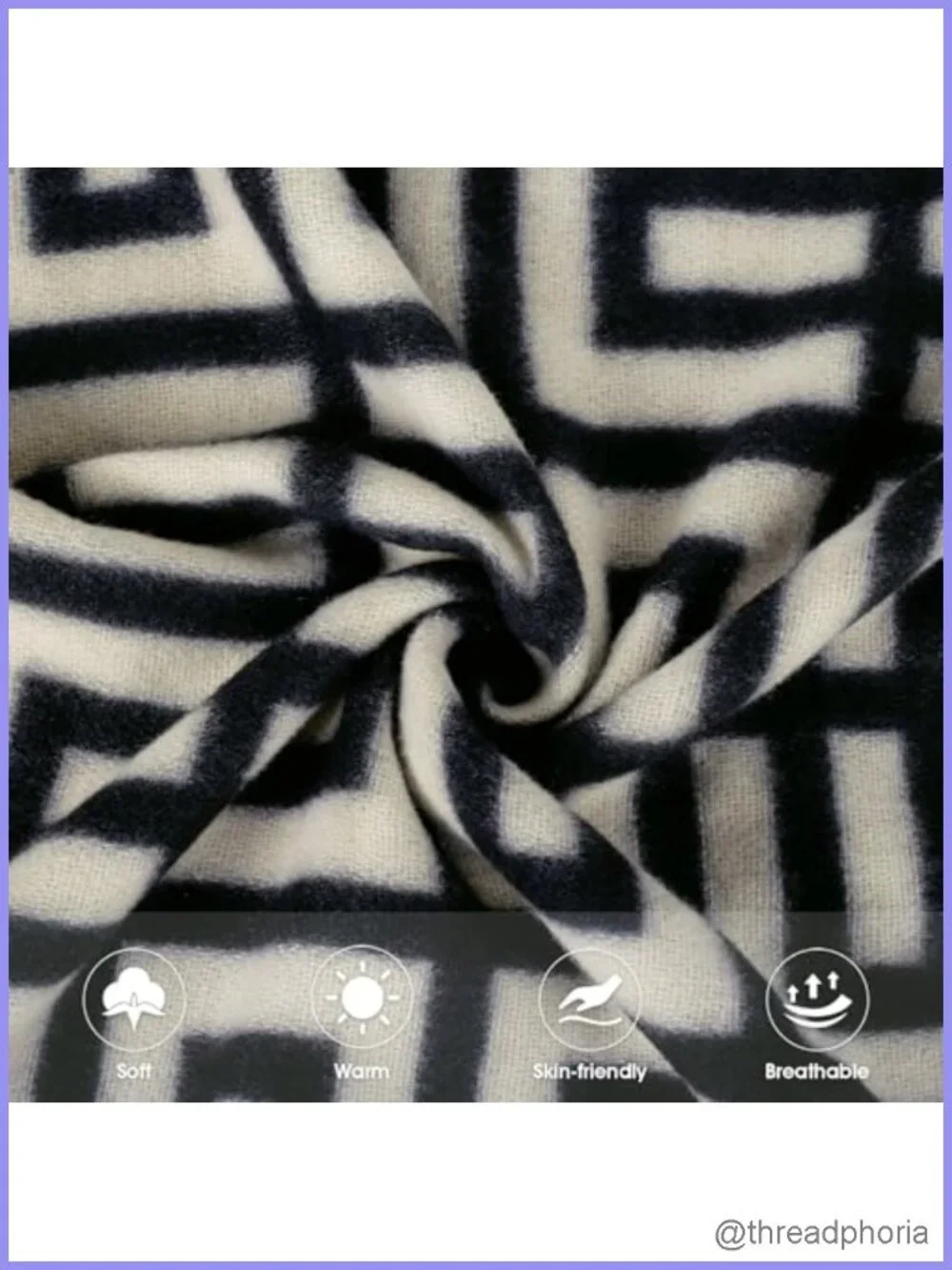 Winter Plaid Scarf Soft Oversized Blanket Shawl Classic Tassel Scarf for Women